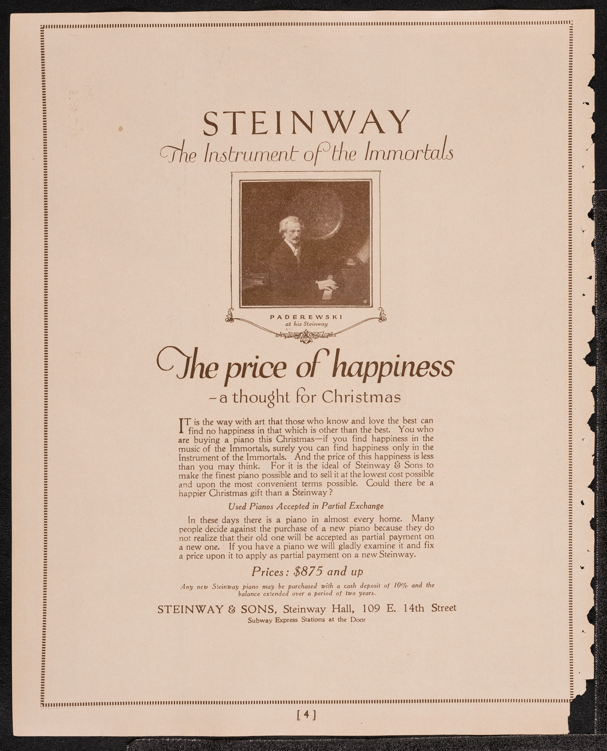 Joseph Schwarz, Baritone, and Eddy Brown, Violin, December 17, 1921, program page 4