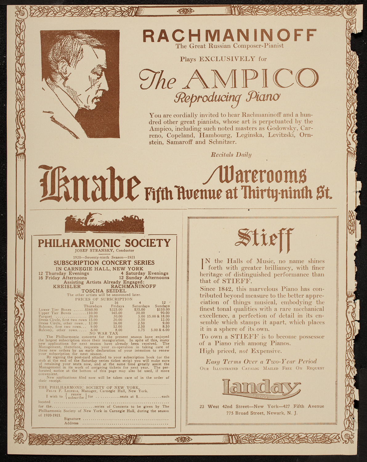 Gala Concert: Christine Langenhan, Orville Harrold, and Samuel Gardner, April 11, 1920, program page 12