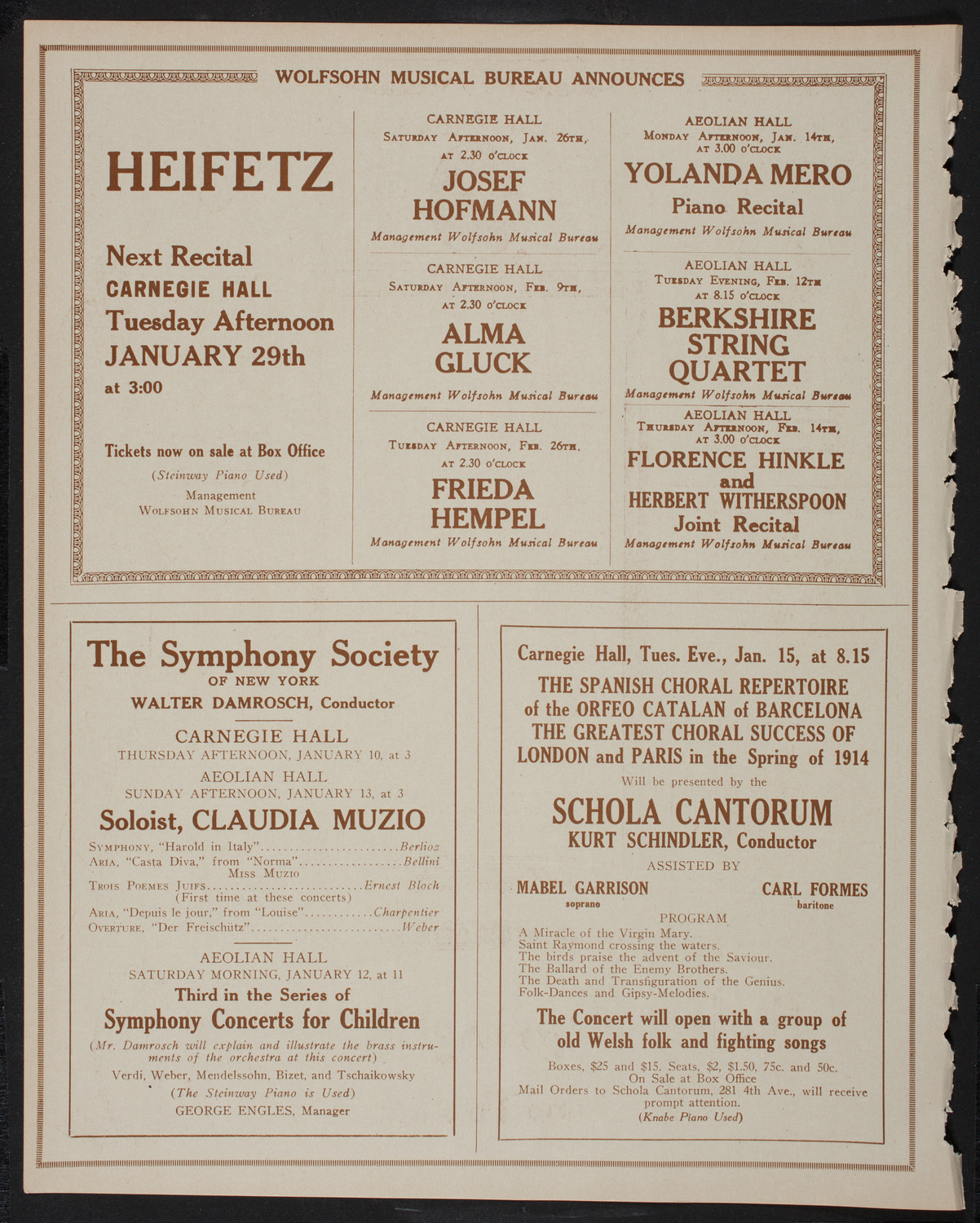 Lecture by Charles Upson Clark, January 7, 1918, program page 8