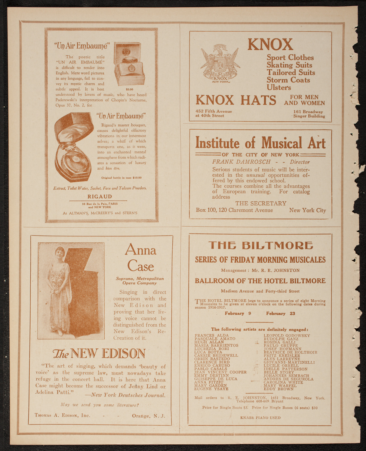 Burton Holmes Travelogue: The German Fatherland, February 4, 1917, program page 2