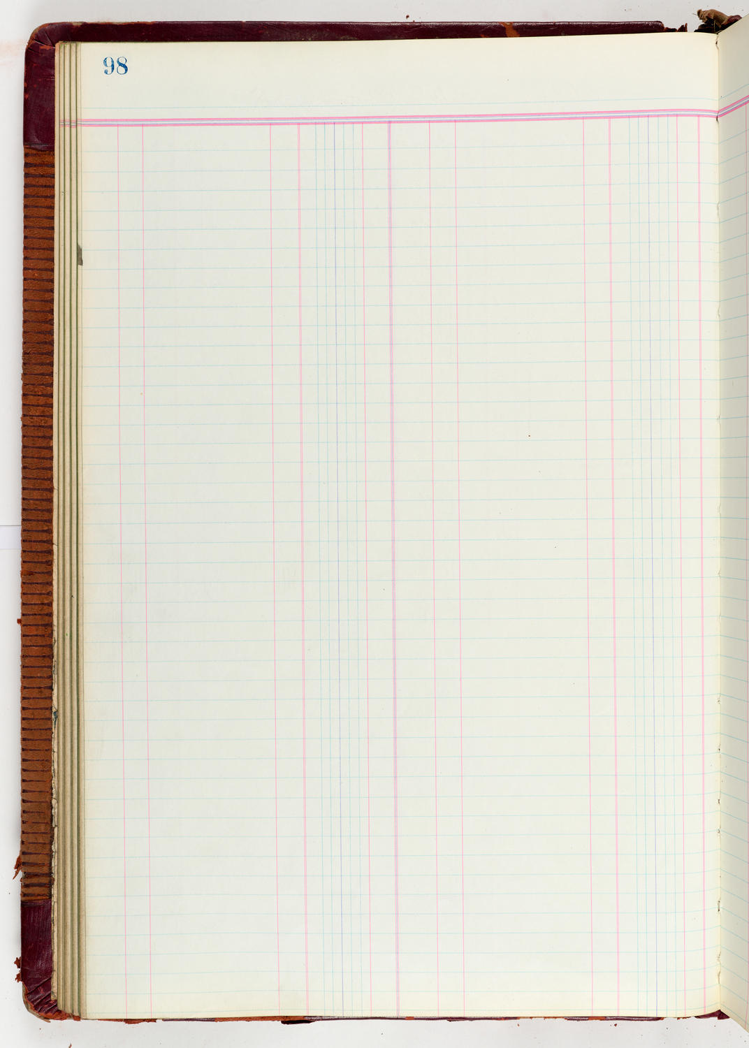 Music Hall Accounting Ledger Journal, volume 6, page 98