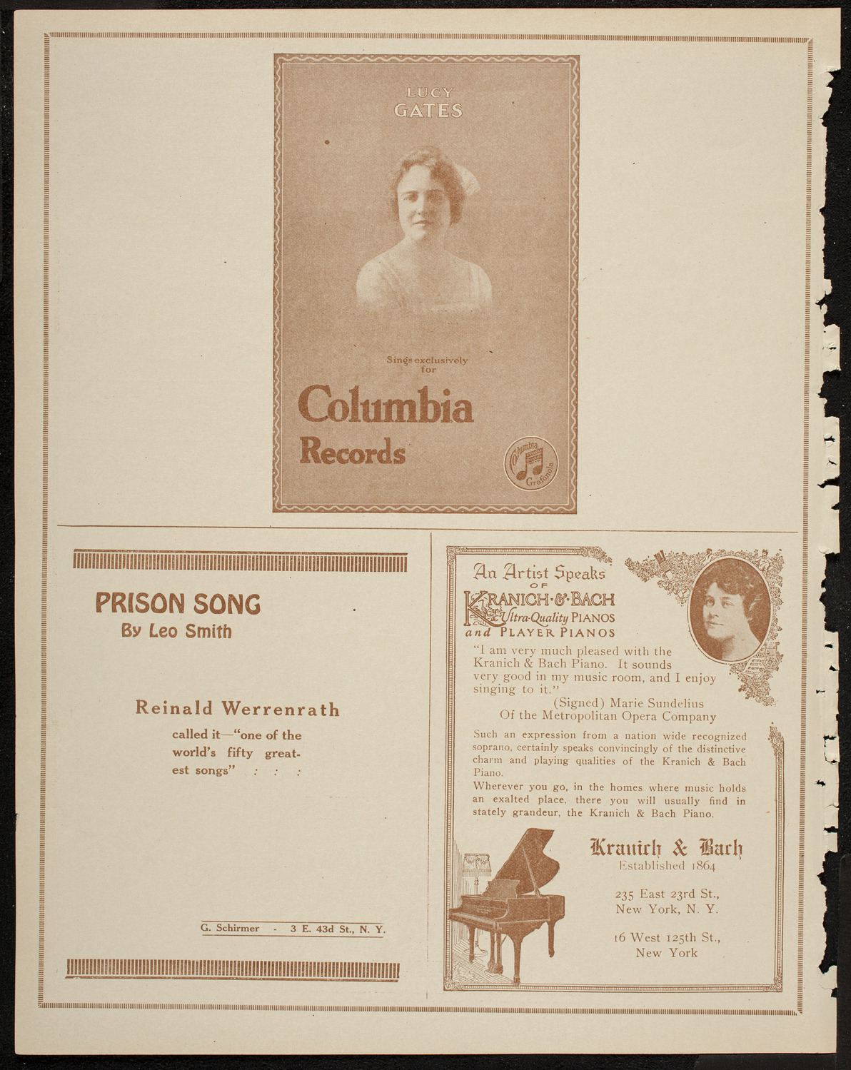 Bernard Woolff and Jean Barondess, March 7, 1920, program page 6