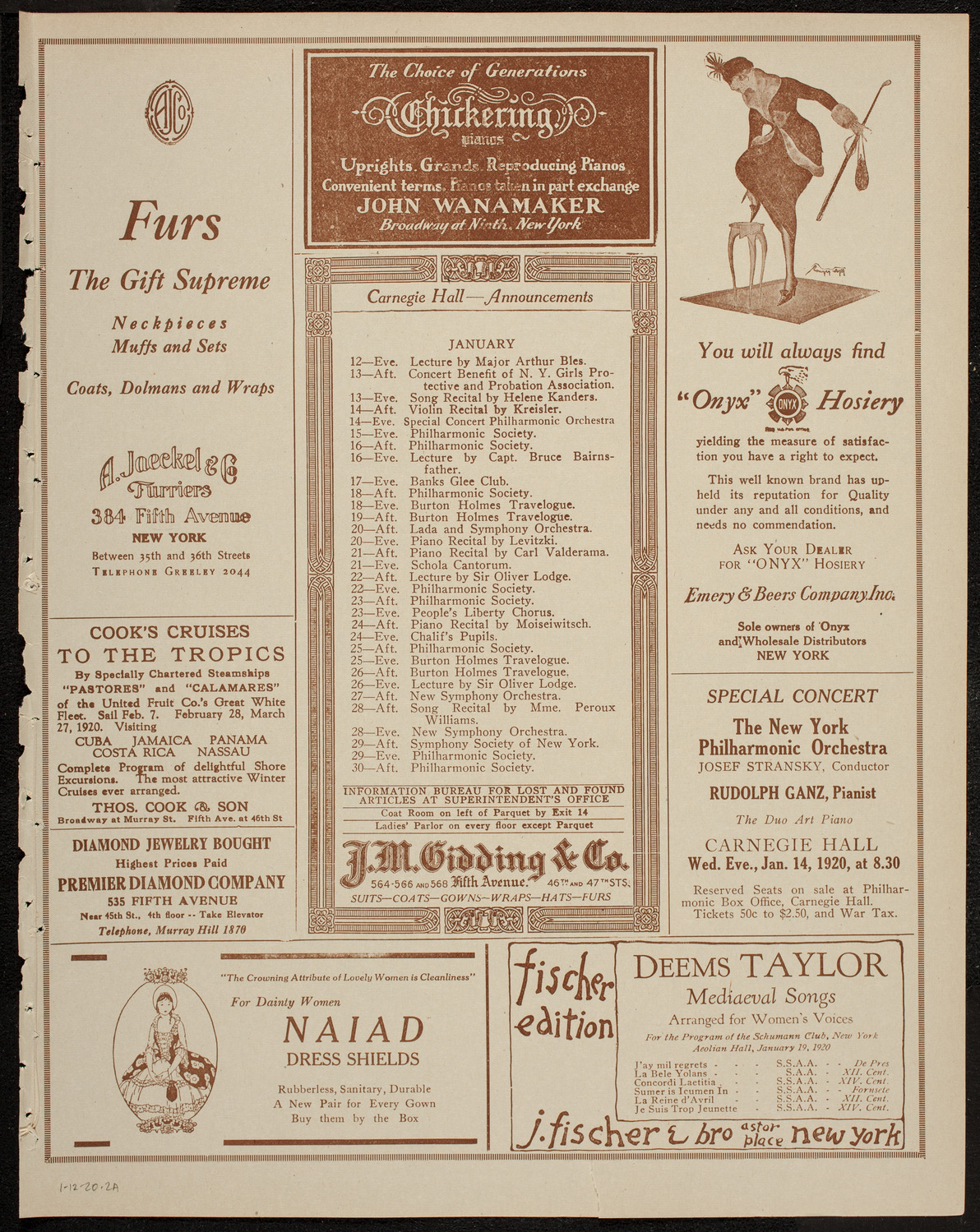 Burton Holmes Travelogue: Belgium, January 12, 1920, program page 3