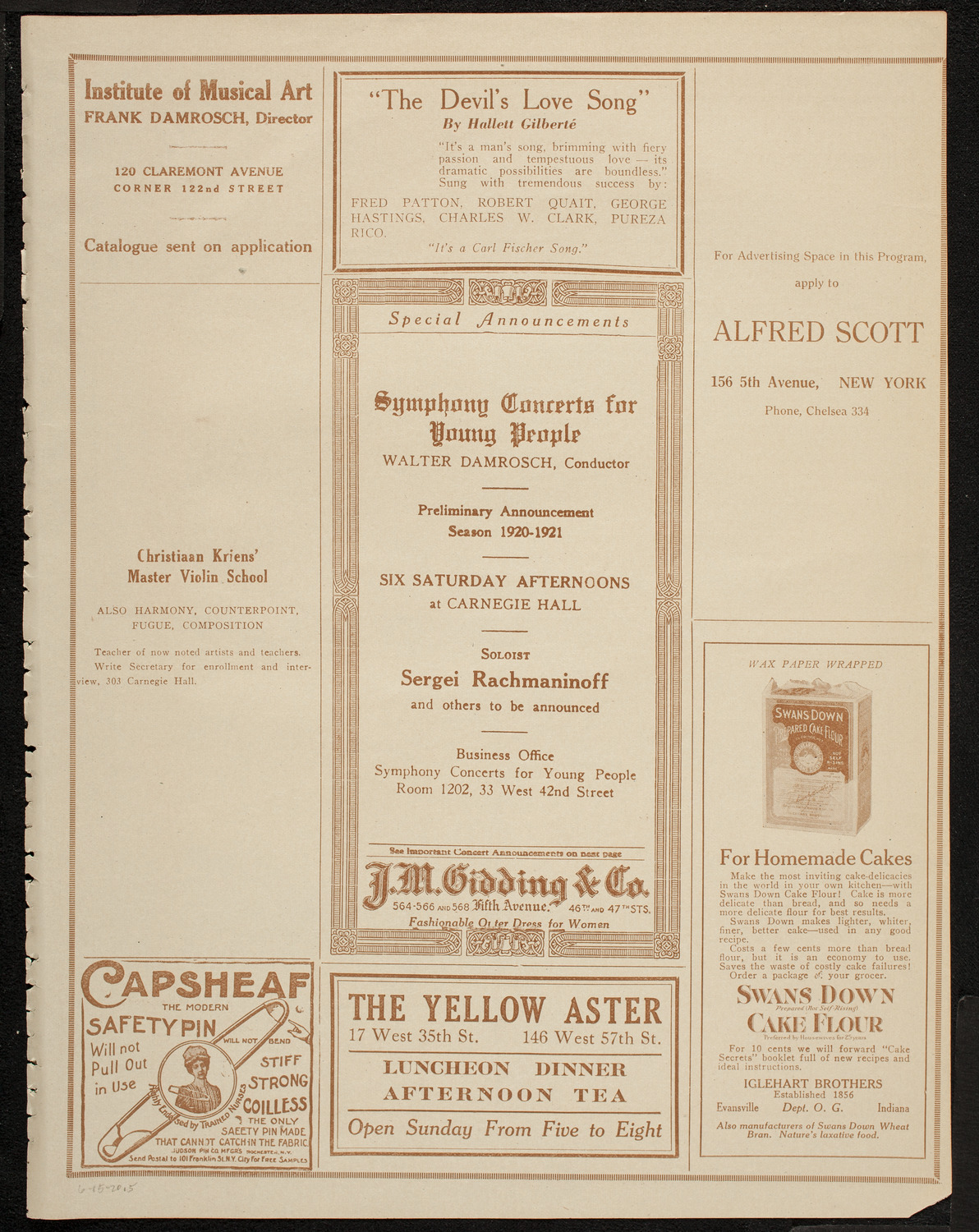 Graduation: Manhattan College, June 15, 1920, program page 9