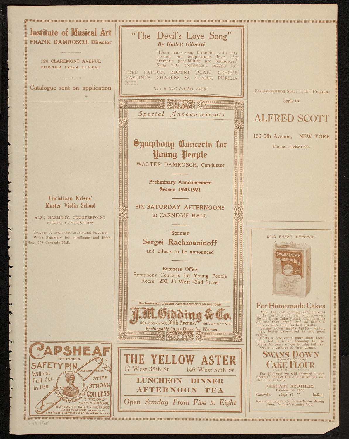 Graduation: Manhattan College, June 15, 1920, program page 9