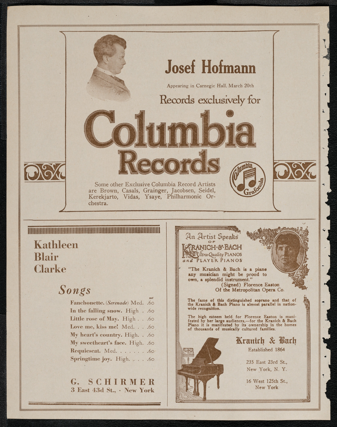 Boston Symphony Orchestra, March 19, 1921, program page 6