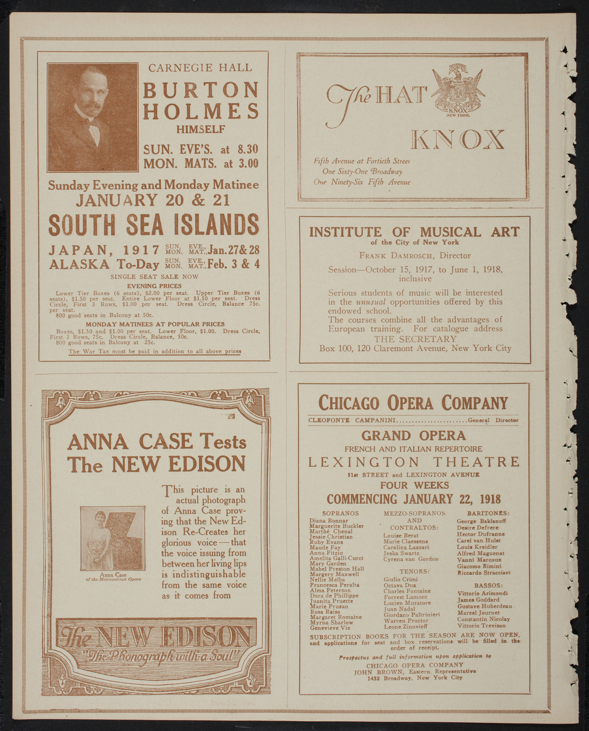 New York Philharmonic: Beethoven-Brahms Festival, January 17, 1918, program page 2