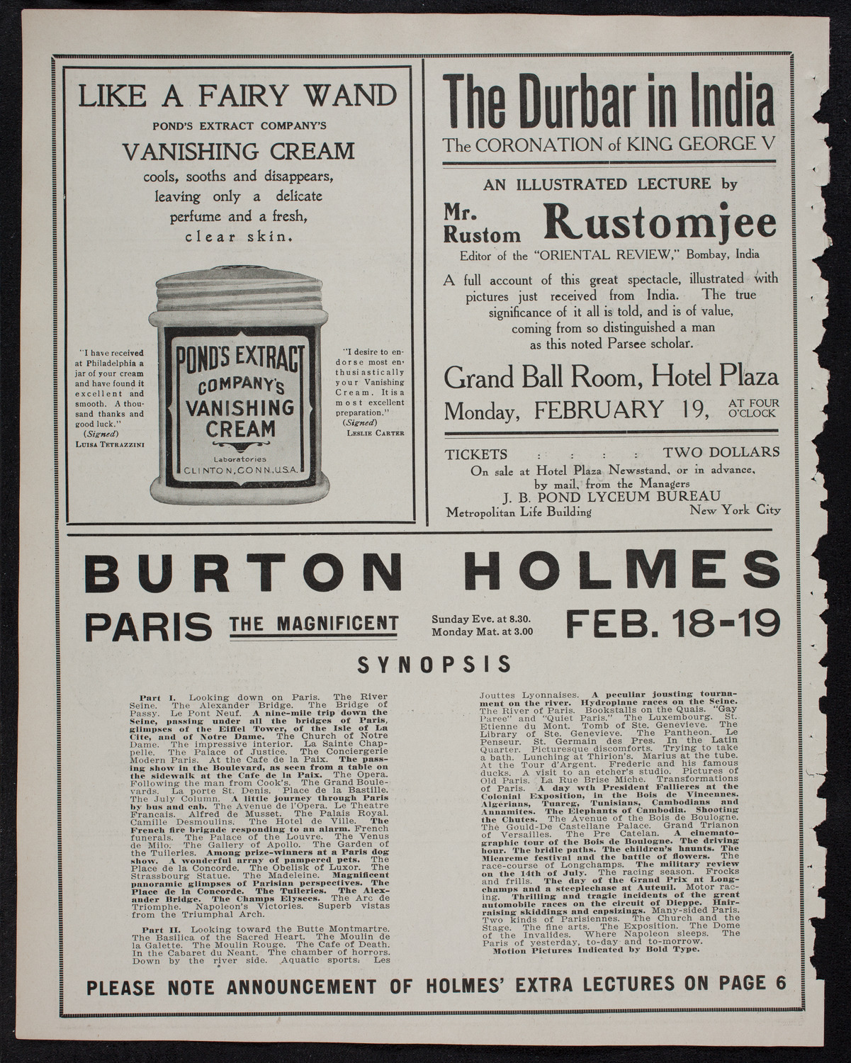 Burton Holmes Travelogue: Rio de Janeiro, February 12, 1912, program page 8