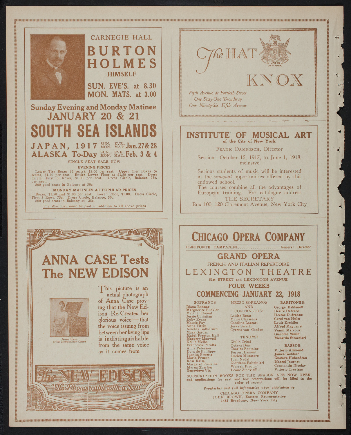 German Press Club Concert, January 16, 1918, program page 2