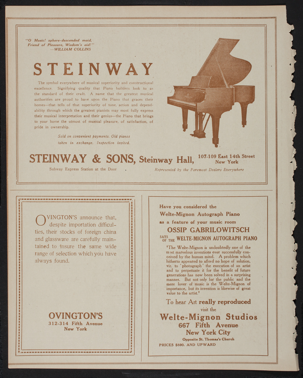 Home Symphony Concert: New York Philharmonic, January 9, 1918, program page 4