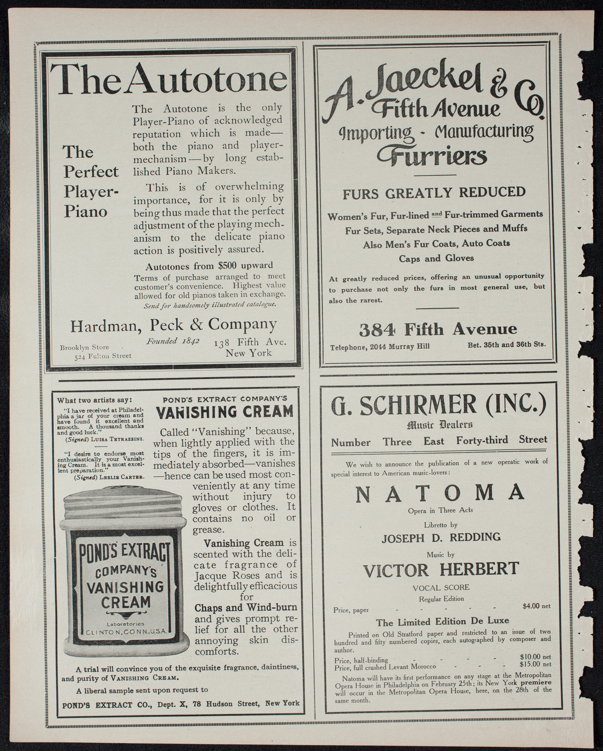 Isadora Duncan, Dancer, with the New York Symphony Orchestra, February 20, 1911, program page 8