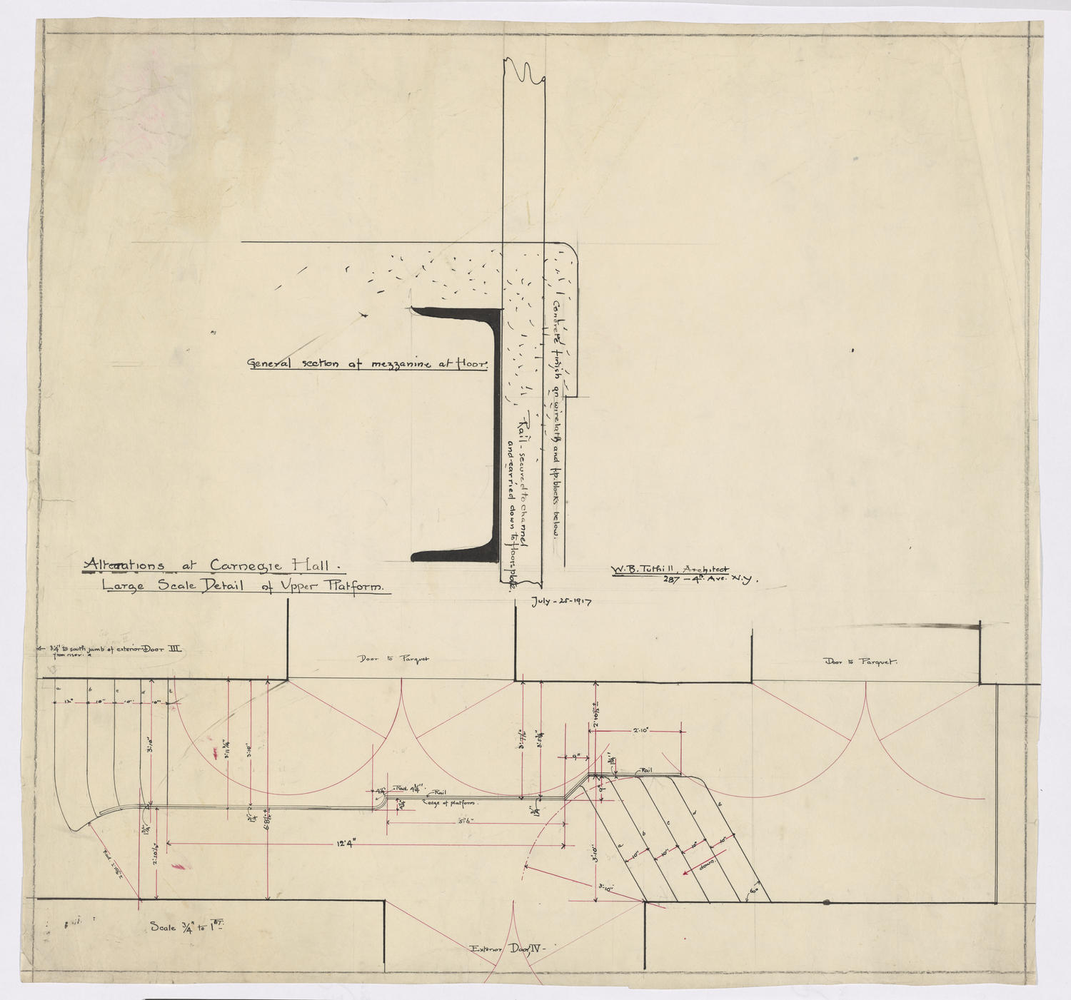 Large scale detail of upper platform, July 25, 1917