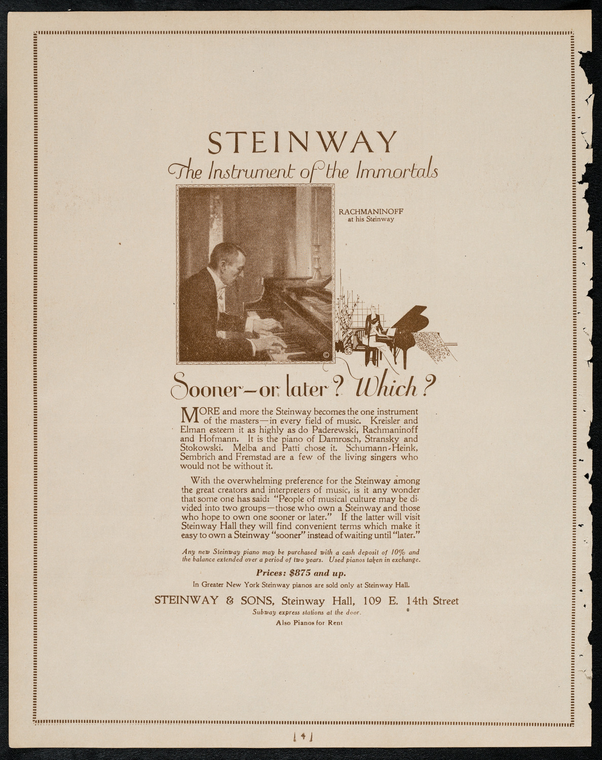 Leopold Godowsky, Piano, May 3, 1922, program page 4