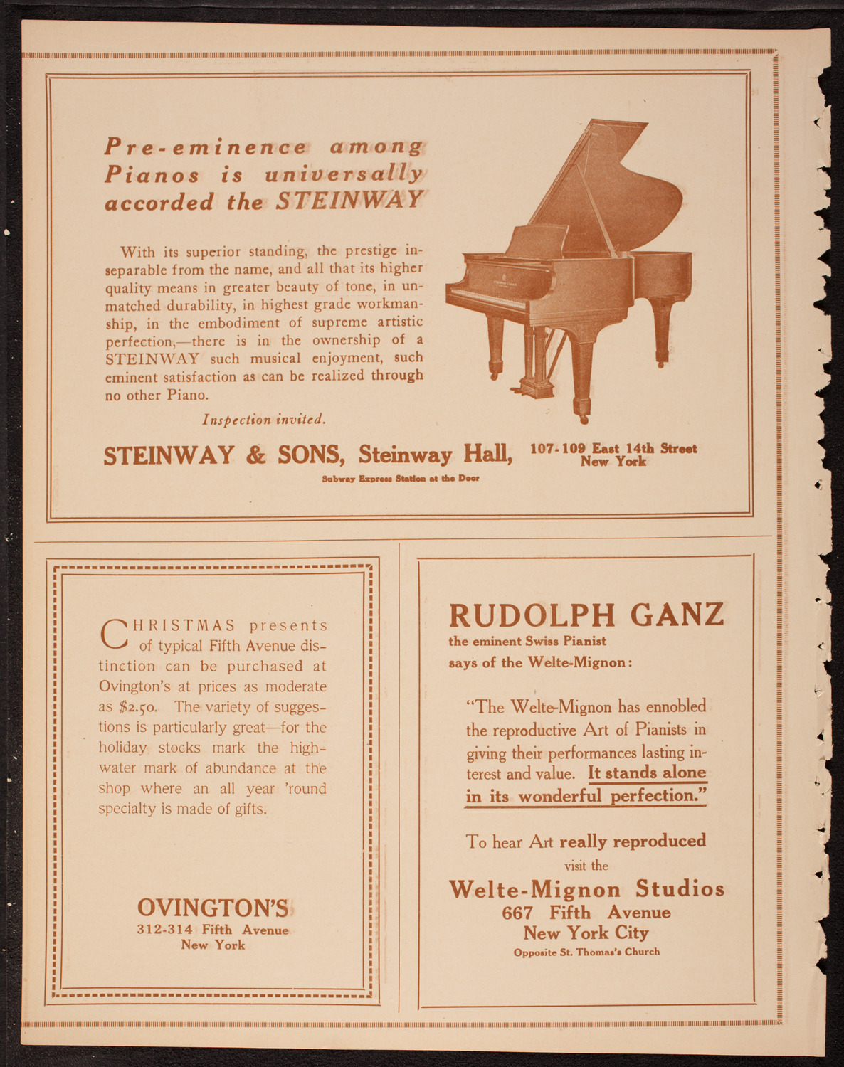 New York Philharmonic, December 7, 1917, program page 4