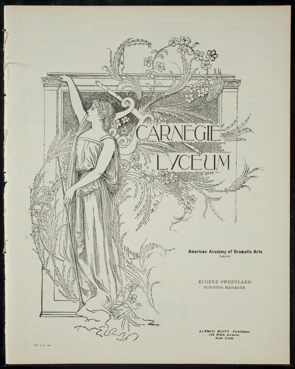 Amaranth Dramatic Society, May 11, 1905, program page 1