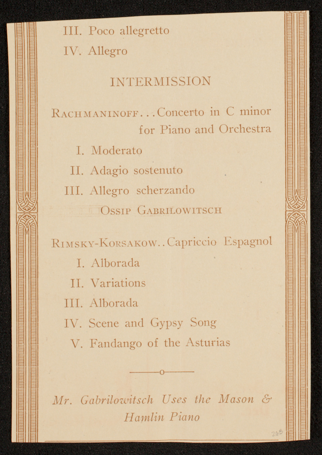 Philadelphia Orchestra, December 17, 1918, program page 3