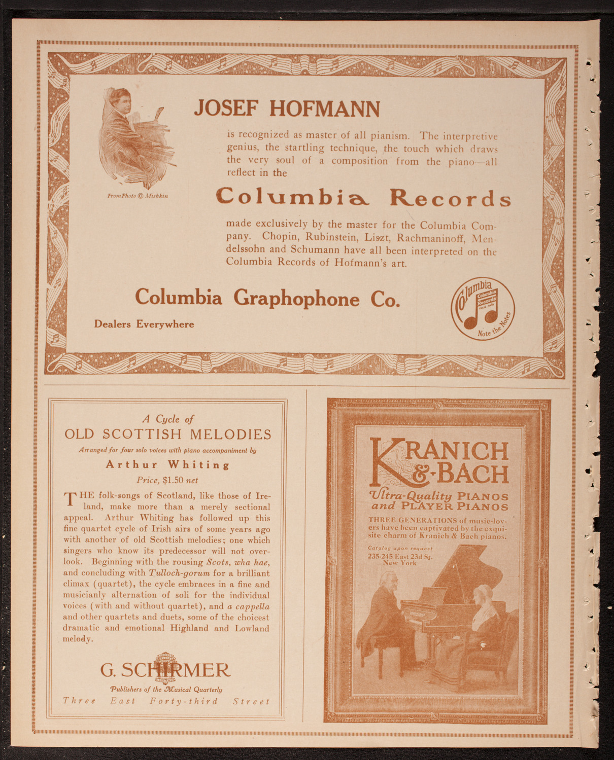 John McCormack, Tenor, April 15, 1917, program page 6