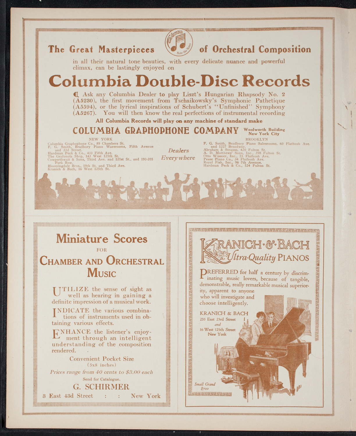 New York Philharmonic, November 28, 1915, program page 6