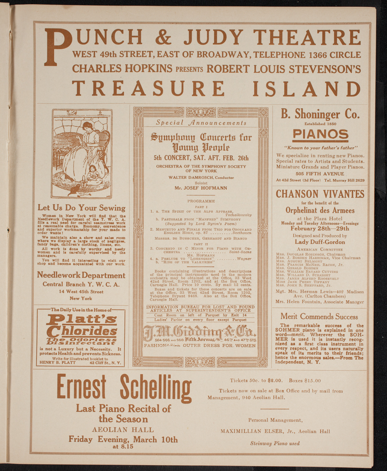 Tsingtau Symphony Orchestra, February 21, 1916, program page 9