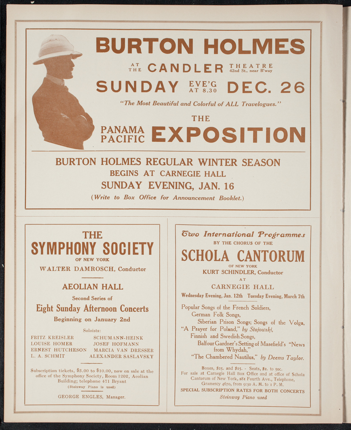 Columbia University Chorus, December 20, 1915, program page 8