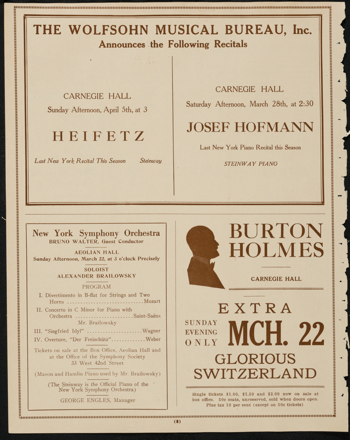 Benefit: Association of Music School Settlements, March 20, 1925, program page 8