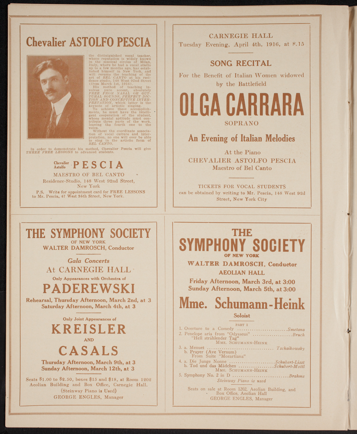 Meeting: National Security League, February 29, 1916, program page 8