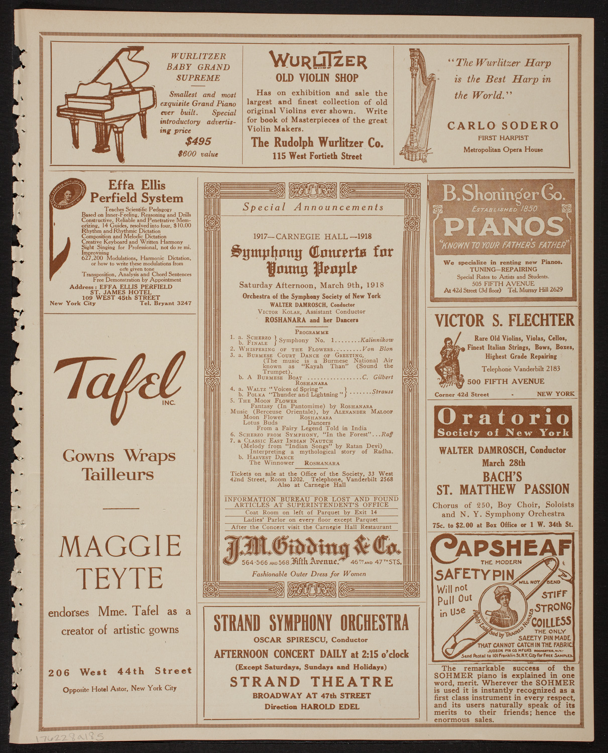 Maggie Teyte, Soprano, February 28, 1918, program page 9
