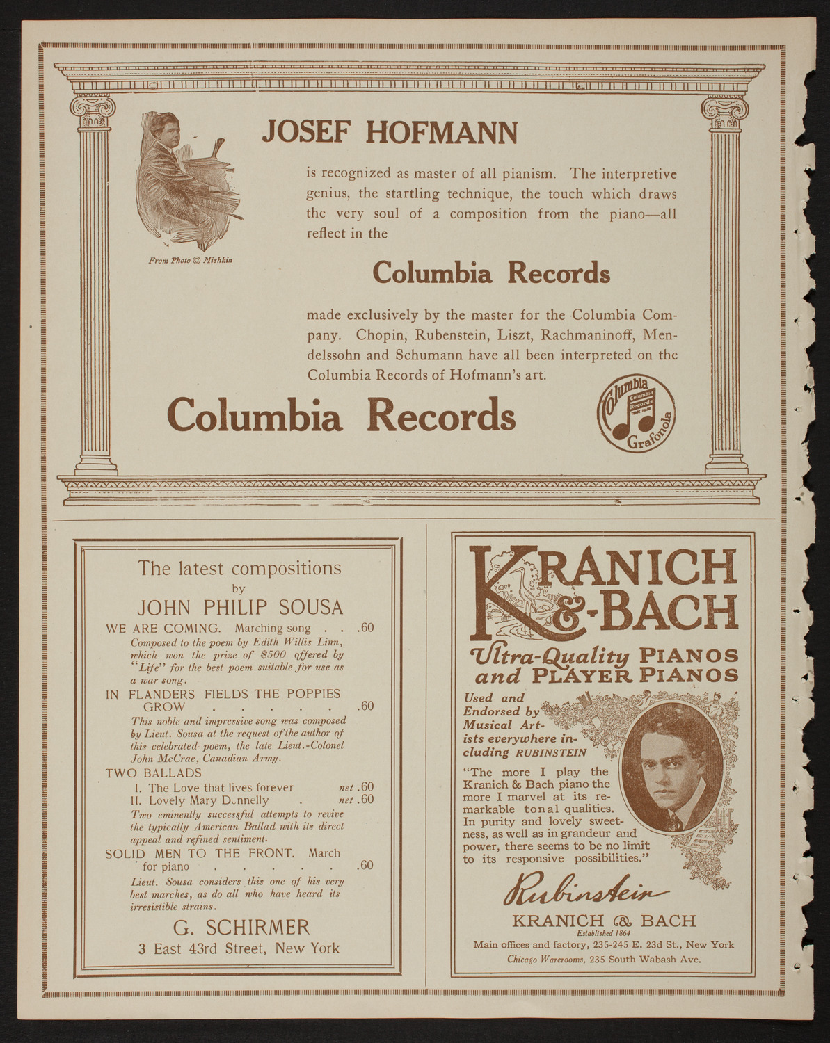 Lecture by Captain R. Hugh Knyvett, March 22, 1918, program page 6