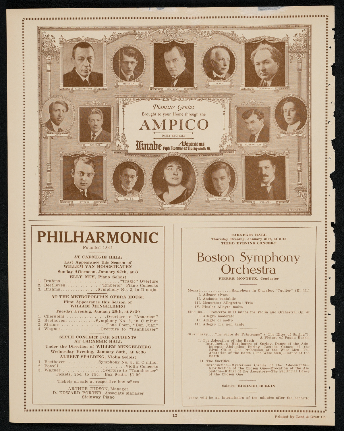 Symphony Concert for Young People, January 26, 1924, program page 12