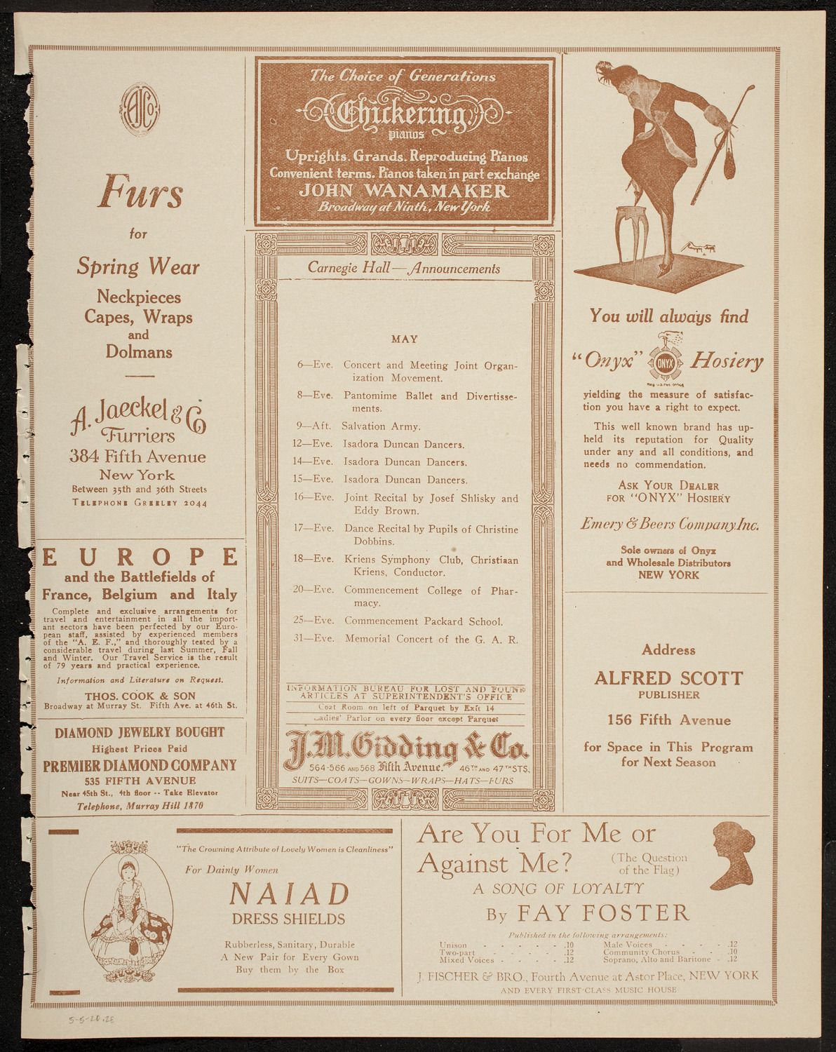 Polish Concert Festival, May 5, 1920, program page 3