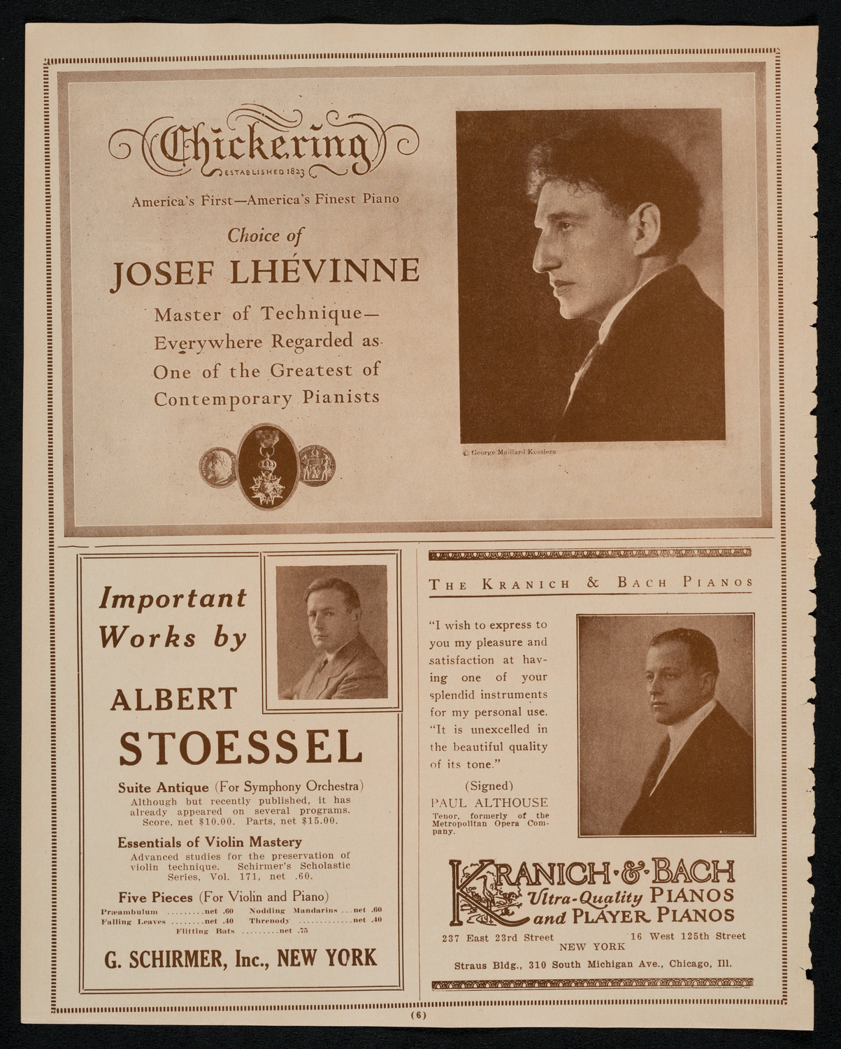 Oratorio Society of New York, December 26, 1925, program page 6