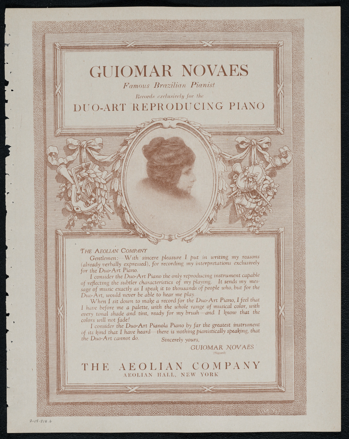 Fritz Kreisler, Violin, February 15, 1921, program page 11
