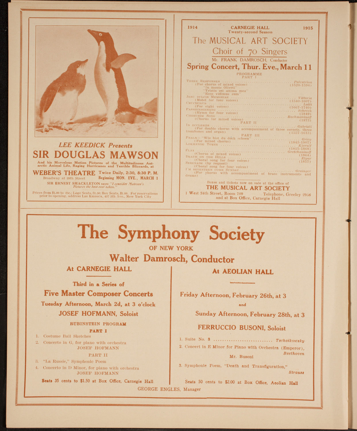 Burton Holmes Travelogue: Germany and Austria, February 22, 1915, program page 8