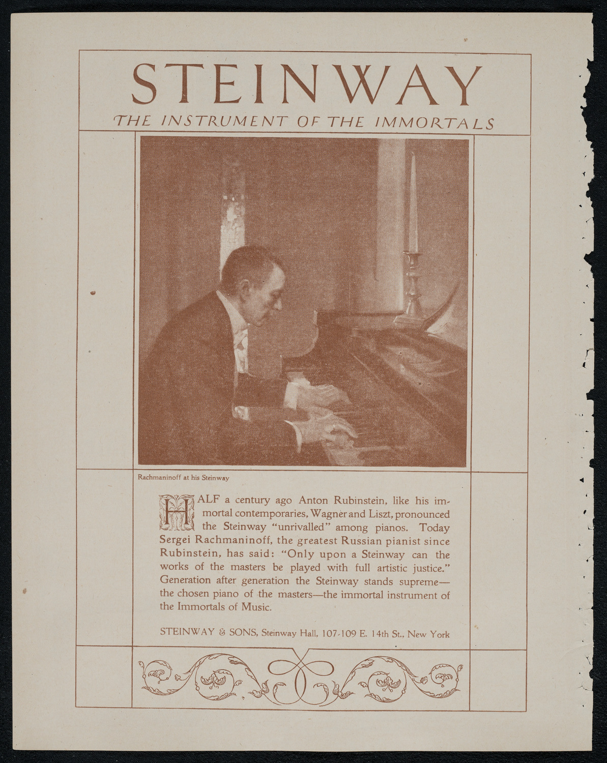 National Symphony Orchestra, February 12, 1921, program page 4