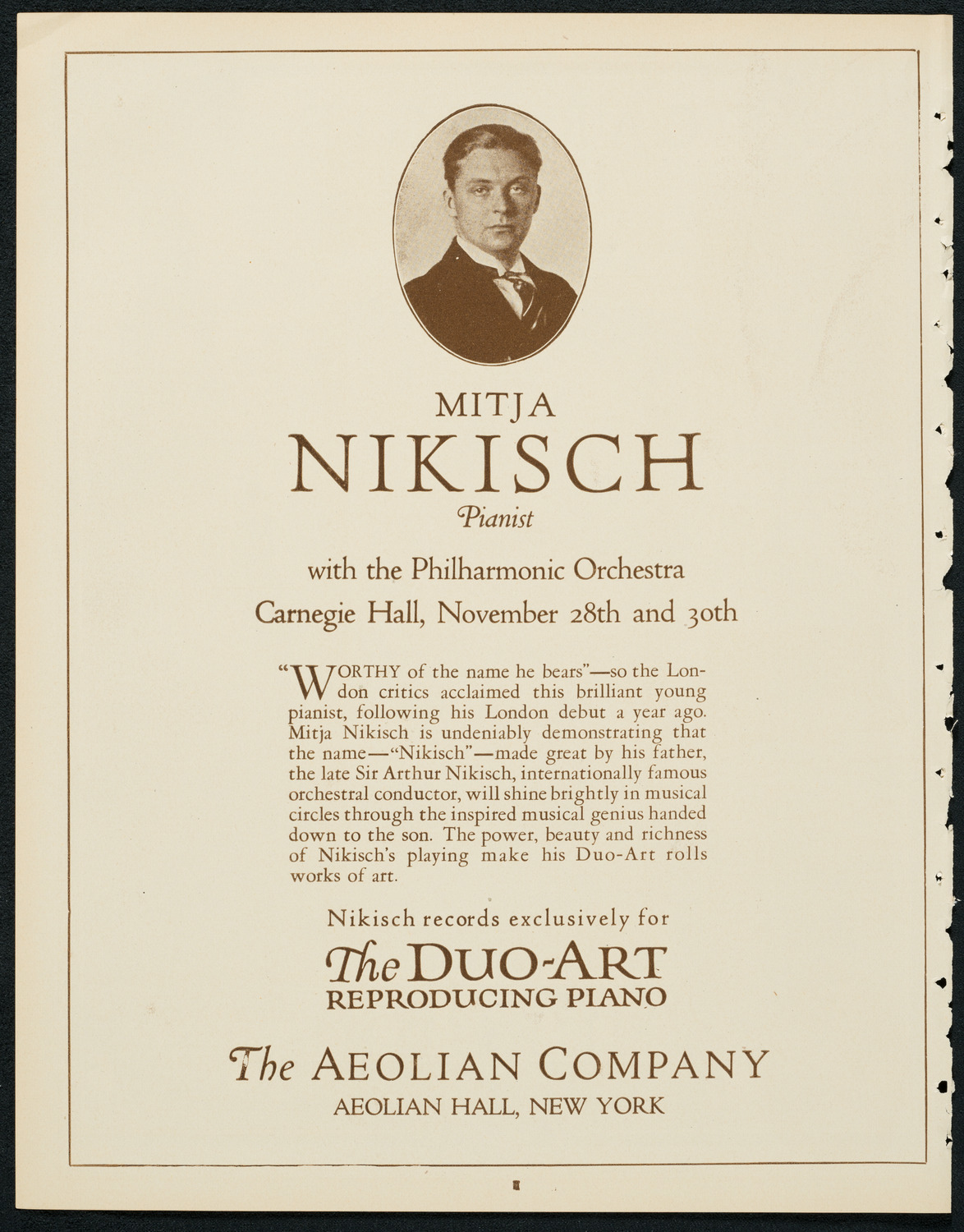 New York Philharmonic, November 24, 1923, program page 2