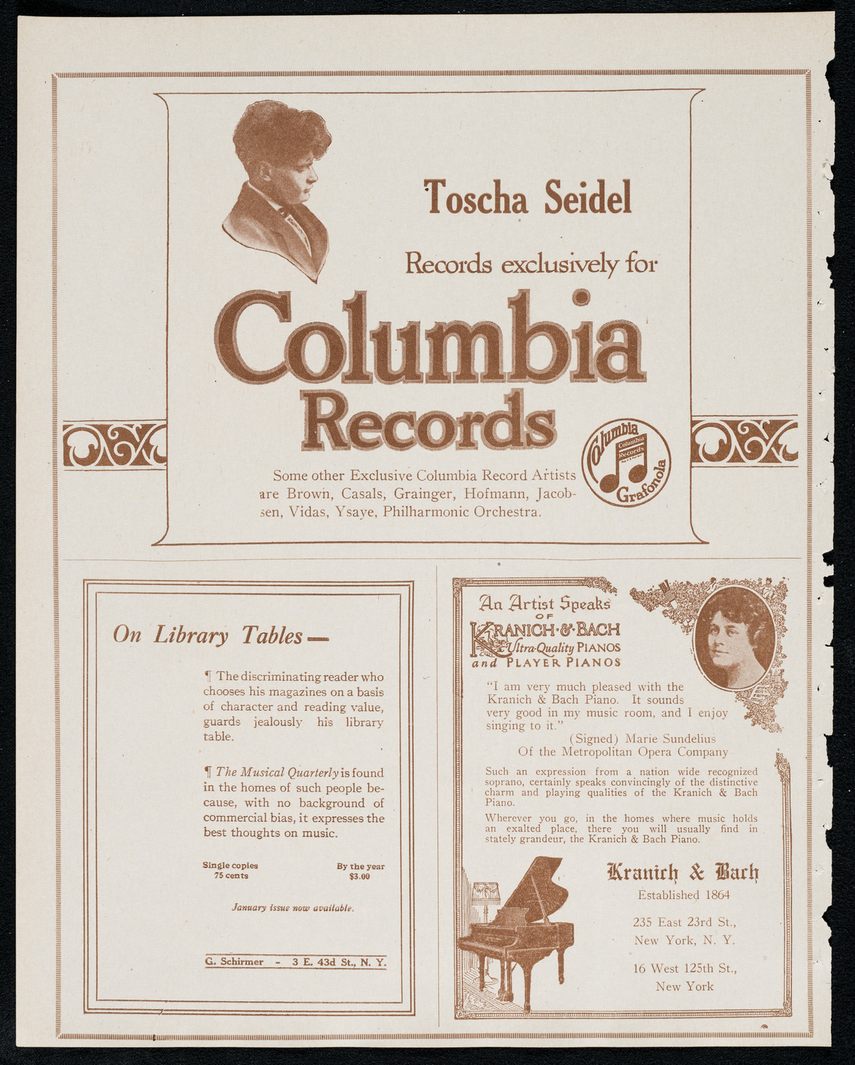 New York Philharmonic, November 19, 1920, program page 6