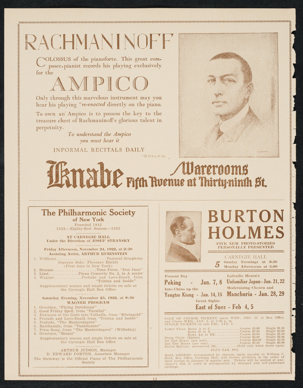 Newman Traveltalks: Capetown to Johannesburg, November 19, 1922, program page 12