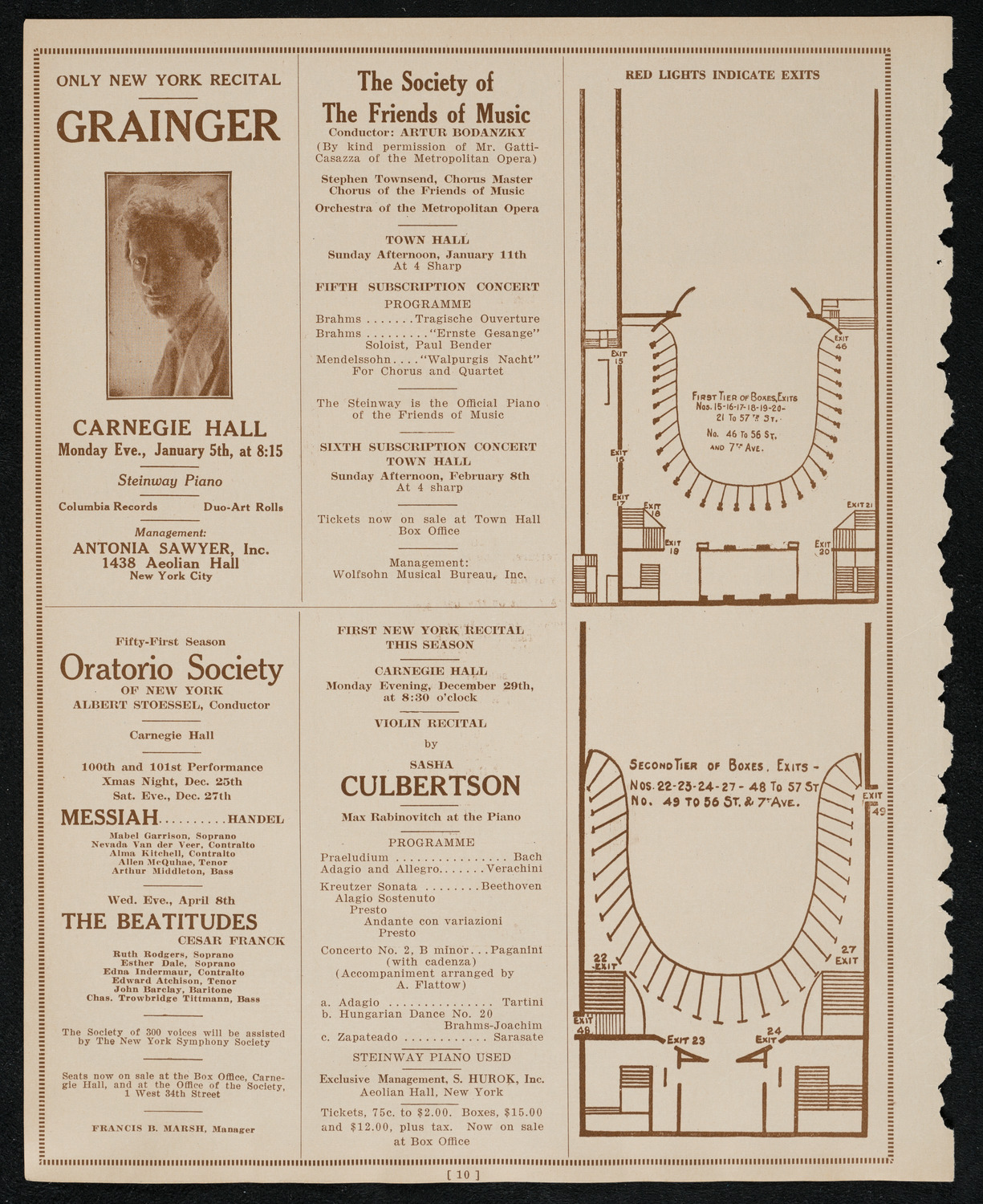 Philadelphia Orchestra, December 16, 1924, program page 10