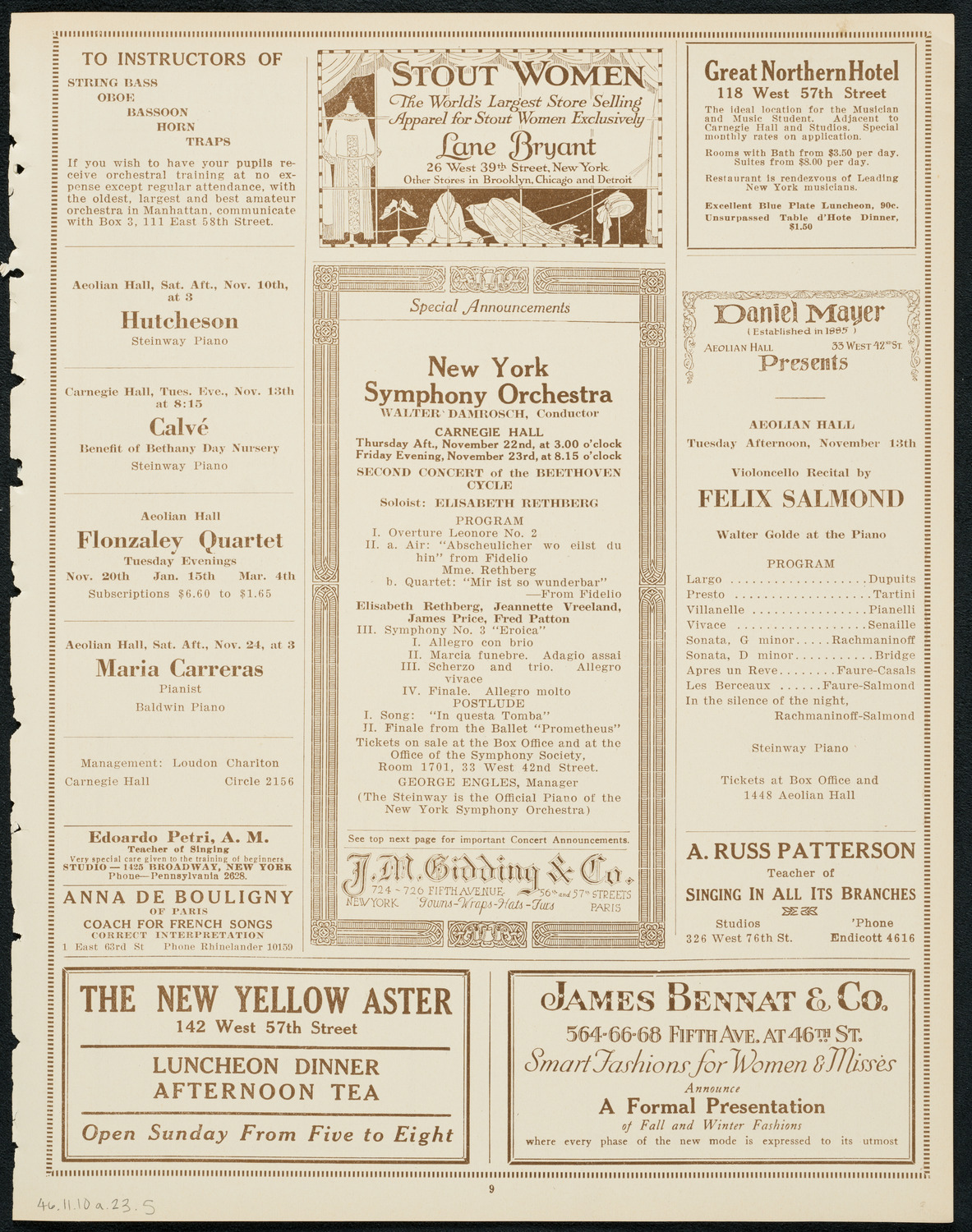 Symphony Concert for Young People, November 10, 1923, program page 9