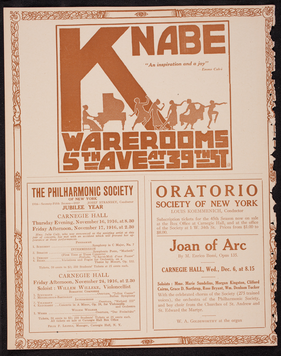 Meeting: The Humanitarian Cult, November 15, 1916, program page 12