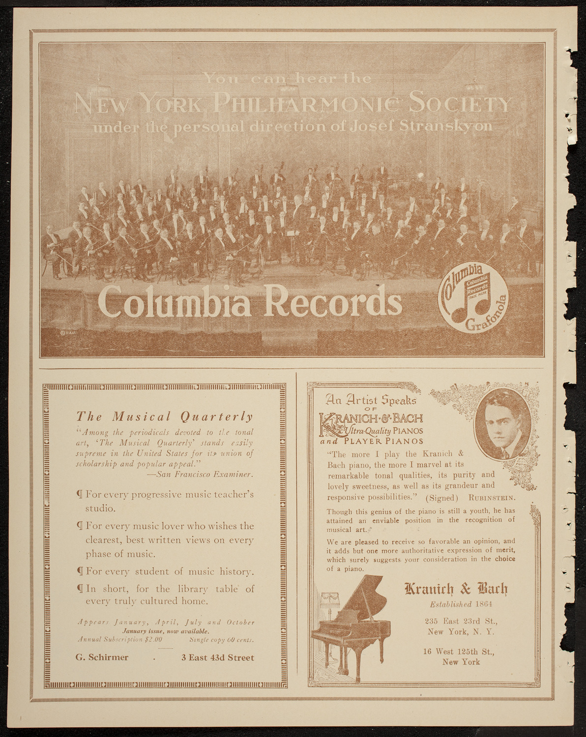 New York Philharmonic, February 26, 1920, program page 6