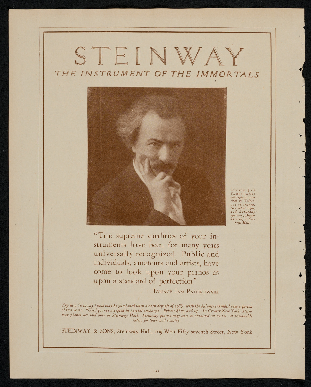 Maximilian Rose, Violin, November 18, 1925, program page 4