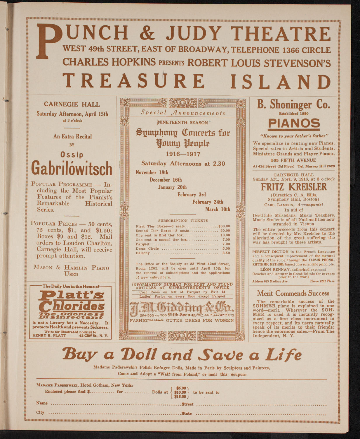 Olga Carrara, Soprano, April 4, 1916, program page 9