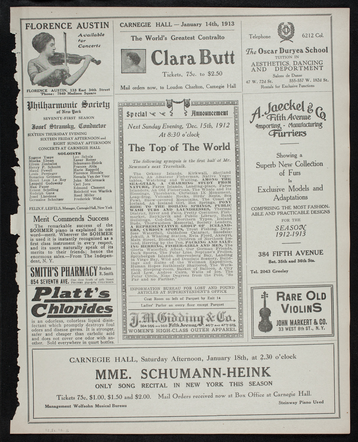 Newman Traveltalks: Munich to Berlin, December 8, 1912, program page 9