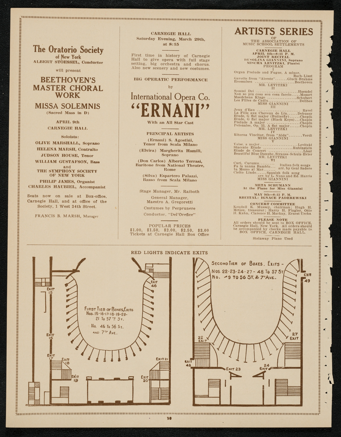 Schola Cantorum of New York, March 26, 1924, program page 10