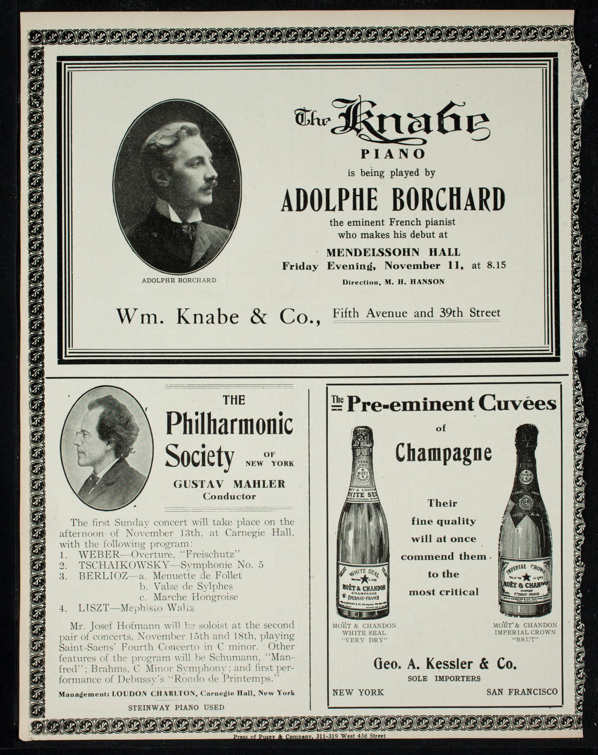Marcella Sembrich, Soprano, November 8, 1910, program page 12
