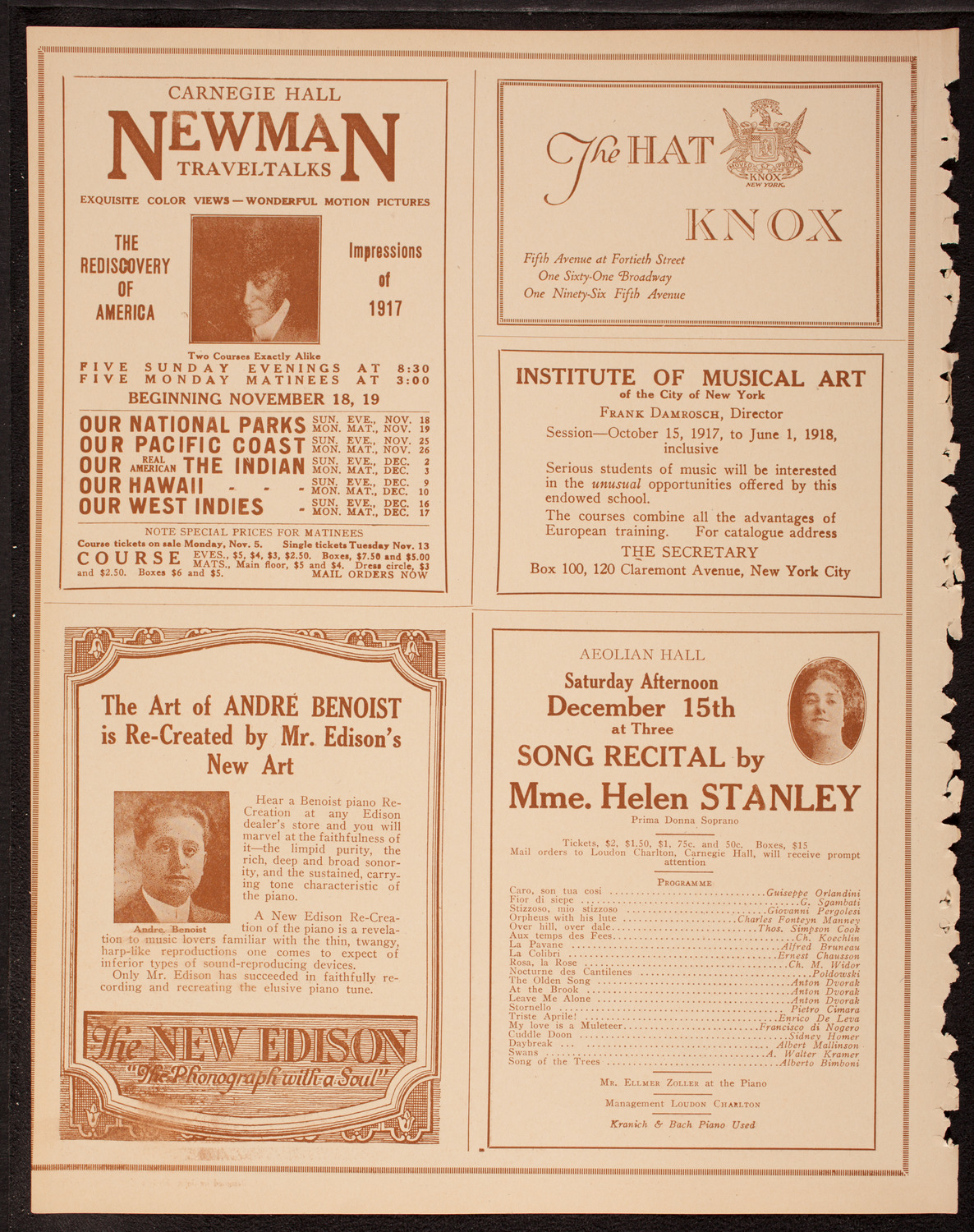 New York Philharmonic, November 15, 1917, program page 2