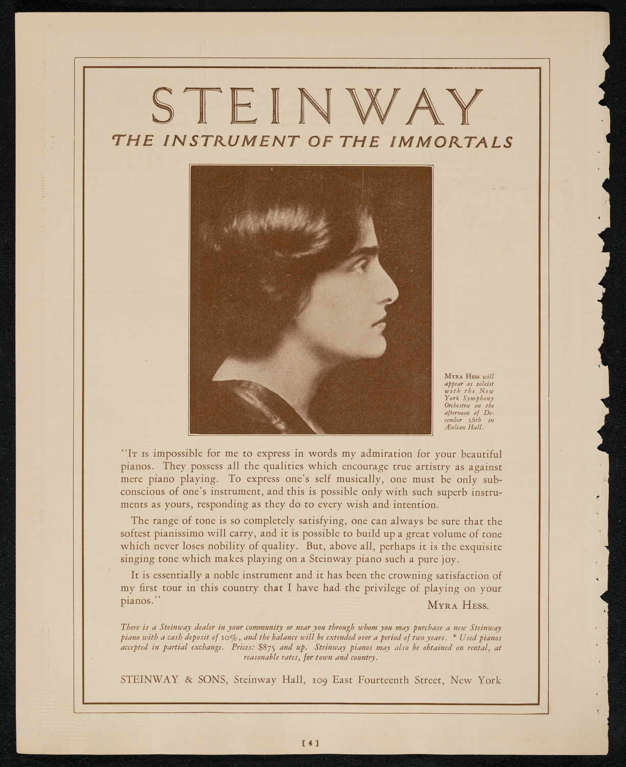 State Symphony Orchestra of New York, December 17, 1924, program page 4