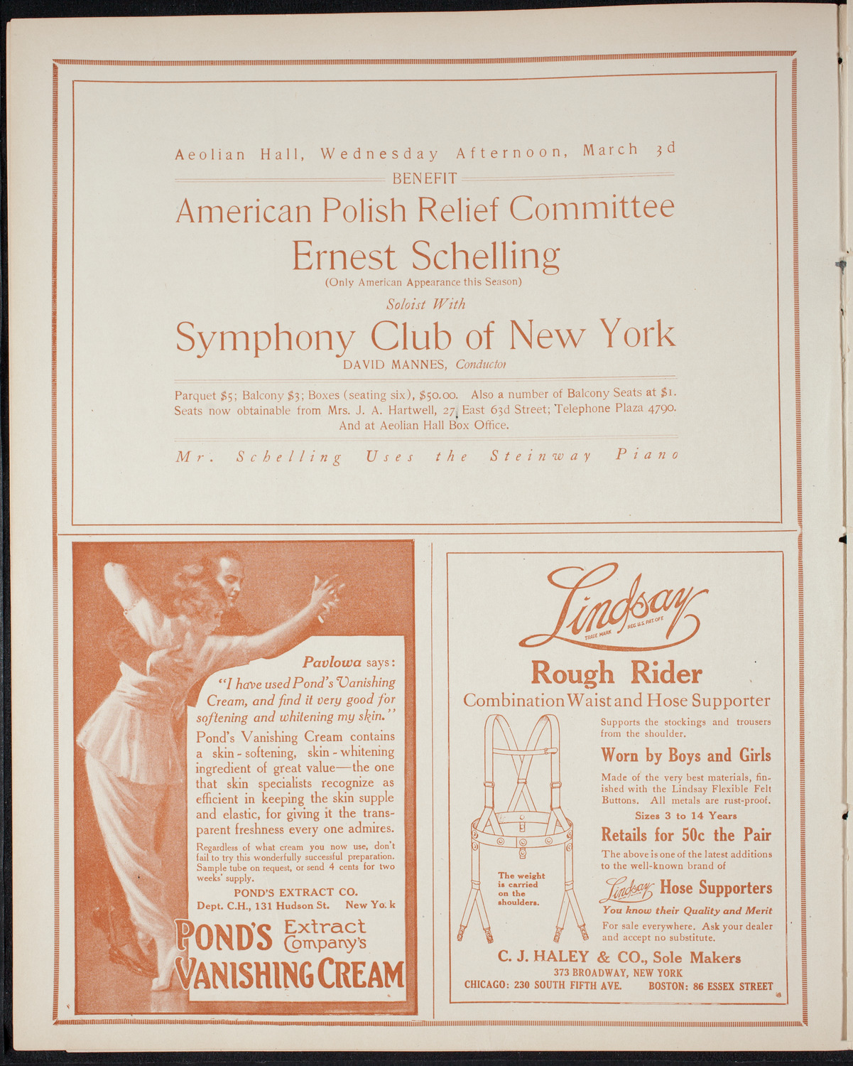 New York Symphony Orchestra, March 2, 1915, program page 4