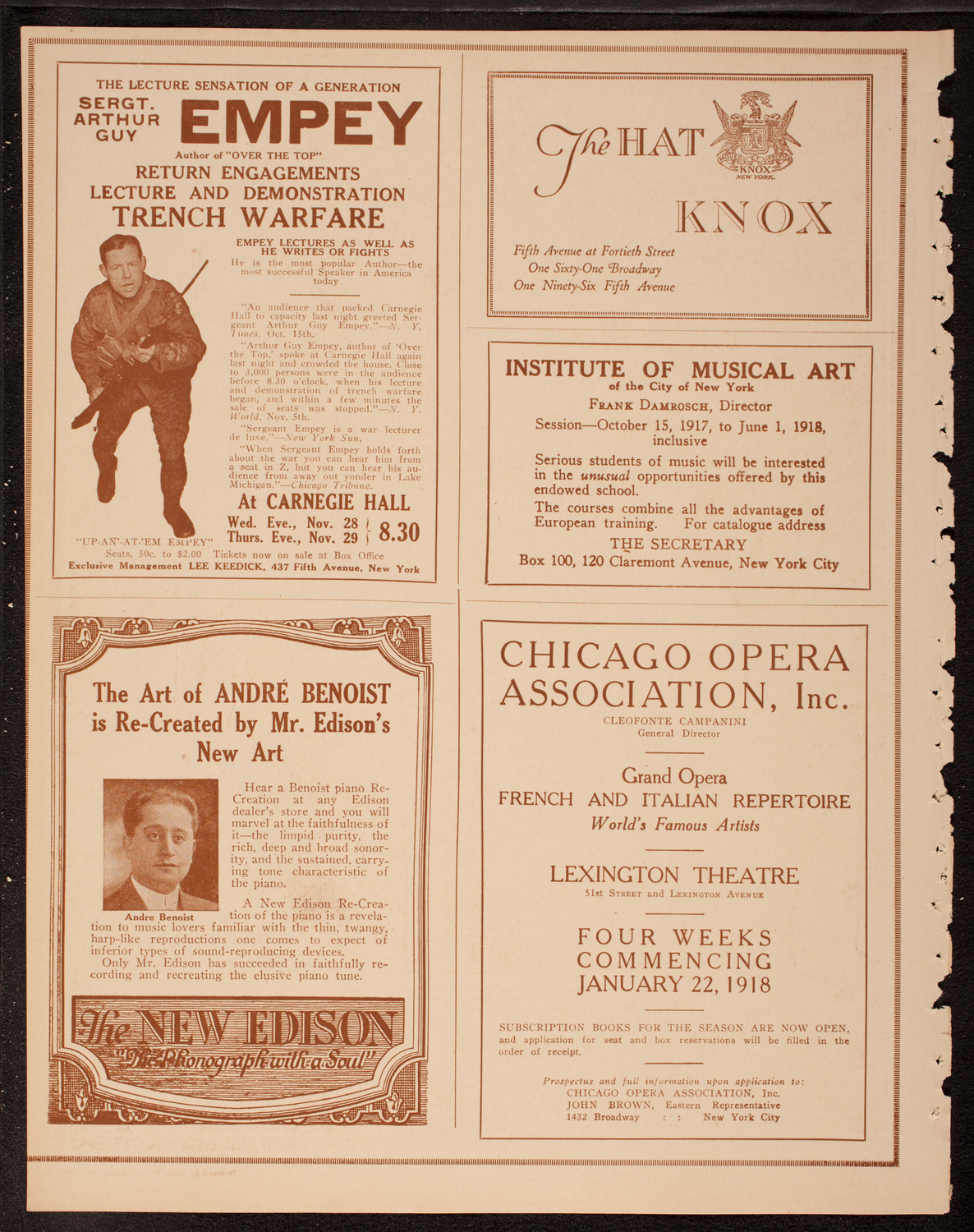 Lecture by Ian Hay, November 19, 1917, program page 2